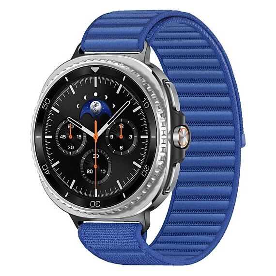 Galaxy Watch8 Classic | 46 мм | 4G LTE | Black | Fabric/Blue | S/M, Размер: 46 мм, Цвет: Black, Тип ремешка: Fabric, Цвет ремешка: Blue, Размер ремешка: S/M, Подключение часов: Bluetooth / Wi-Fi + 4G LTE